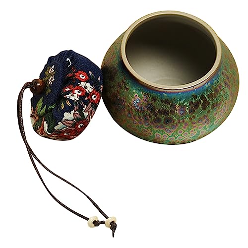 COLLBATH Barattolo Per Tè in Ceramica Contenitore Per Cialde e Tè Barattolo Per Caffè e Spezie Ermetico Stile Retrò Resistente All Usura Per Cucina e Conservazione