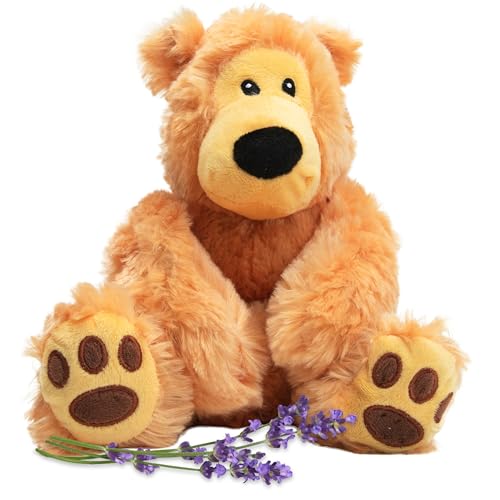 Bear Hugs - Microwavable & Weighted Plush Stuffed Animal - Heated Plushie for Warmth - Cute, Soft, Cozy Toy for Adults & Children (Boys, Girls, & Toddlers) by Warm Pals