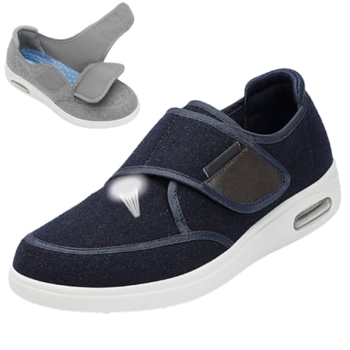 Diabetic Shoes for Women Wide Width Adjustable Lightweight Non Slip Air Cushion Men Walking Shoes Slippers for Elderly Edema Swollen Feet