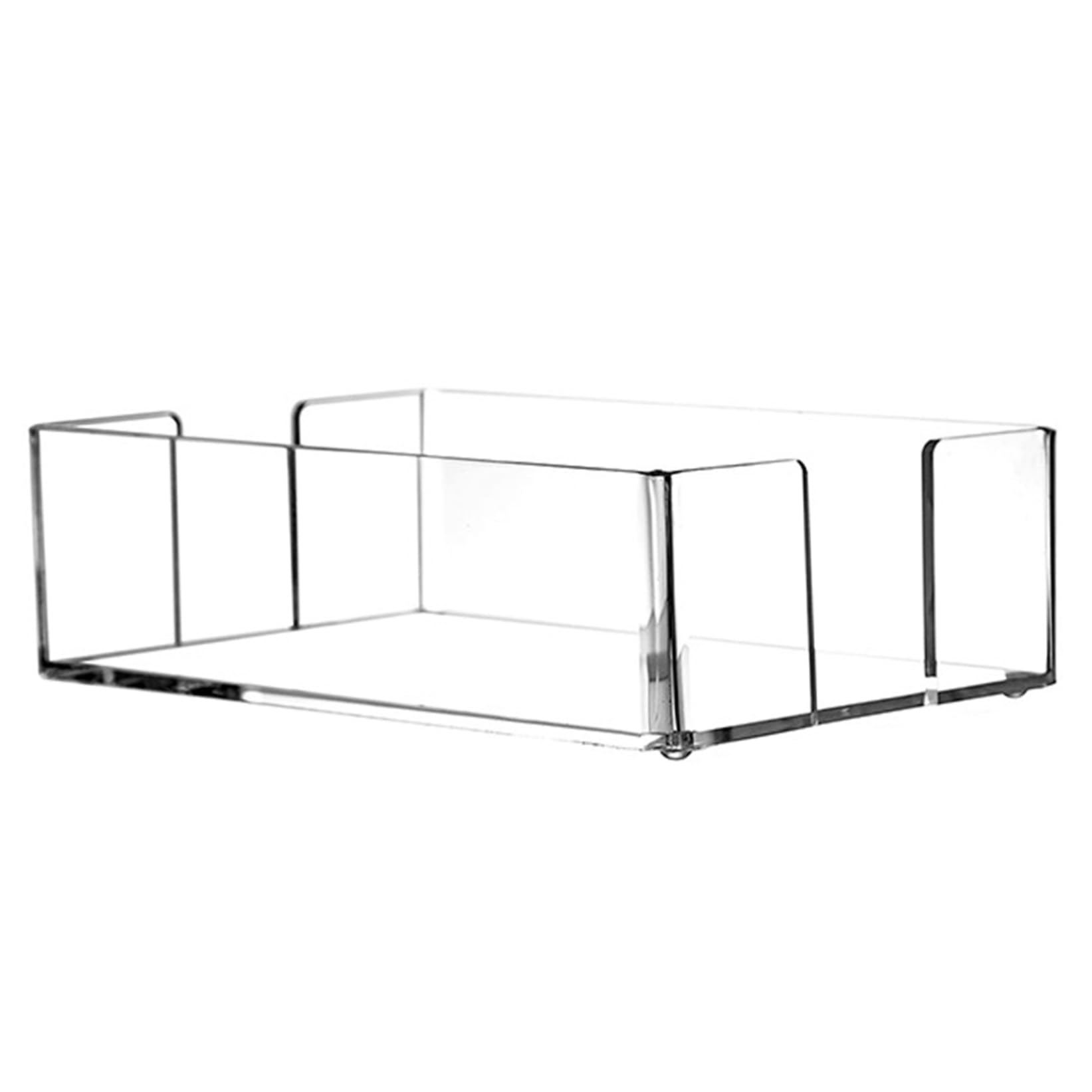 Porta asciugamani per ospiti, in acrilico trasparente, 24 x 14 x 6,3 cm, asciugamano usa e getta per bagno, cucina, hotel, ristorante