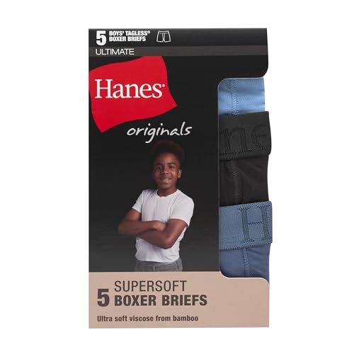 Hanes BUO2BC Ultimate Big Hanes Originals Ultimate Supersoft Boys' Boxer Brief Underwear thumb #2