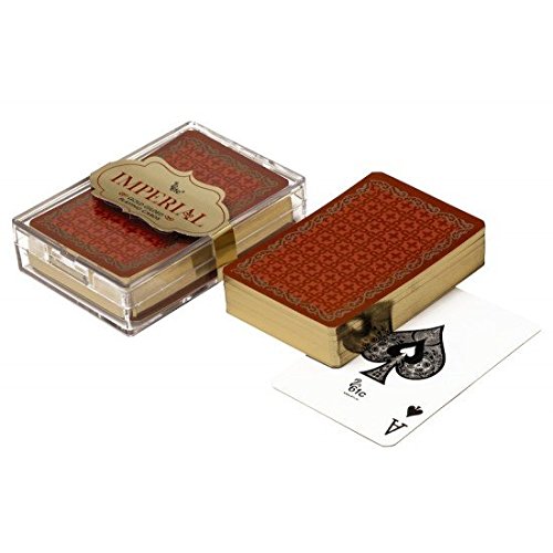 61c Solitaire Gilded Playing Card, Red