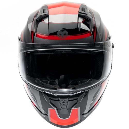MOTOBLOUZ TEXEL EVO Casque intégral avec visière Solaire | Homologué ECE 22.06 | Casque Full-Face Moto et Scooter | Femmes et Hommes | Tailles XS-XL