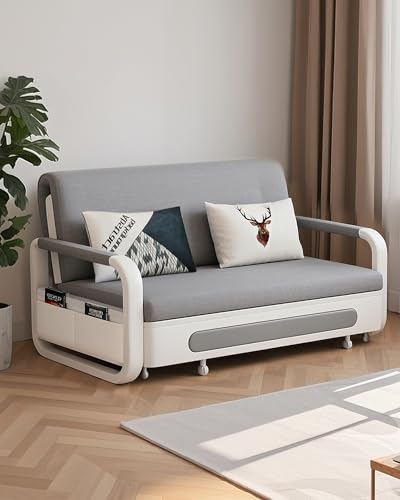 LineCrispton Sofa Bed Double, 2 Seater Sofa Bed with Storage, Gre...