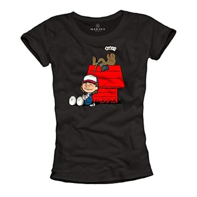 MAKAYA Camiseta para Chica con Dibujos - Diseño Demodog Things Dustin Perro Dark Eleven Negra Talla L | Ya disponible en tu tienda friki favorita! En mundofriki.es! MAKAYA Camiseta para Chica con Dibujos - Diseño Demodog Things Dustin Perro Dark Eleven Negra Talla L | Ya disponible en tu tienda friki favorita! En mundofriki.es!