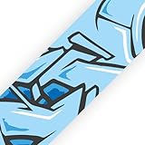 SuperDuperDecor - Graffiti Style - Bedroom Wall Border - Eco Friendly 1.3m Self Adhesive Strips - Blue