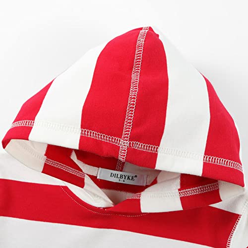 Image of DILBYKE Boys Girls Hoodies Hooded Sweatshirts Classic Solid Sport Pullover Top Lightweight Series Plush Cotton for 5-12 Years