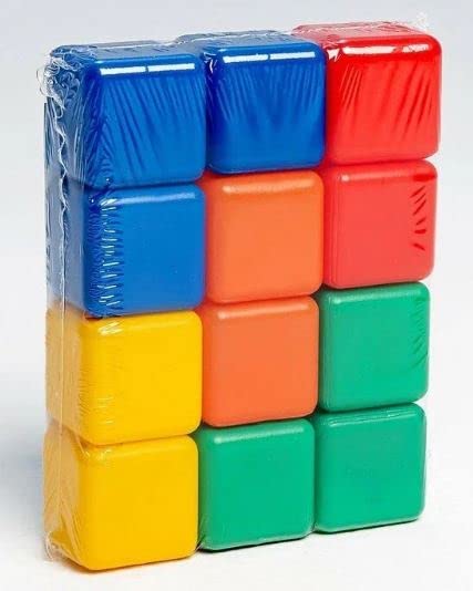 GREEN PLAST Set Of Cubes 40X40 mm 12 Pieces In The Film Nkbm012
