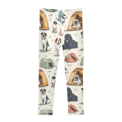 Tent Dog Puppy Girls Leggings Soft Stretch Workout Yoga Dance Pants for Kids Casual Tights2