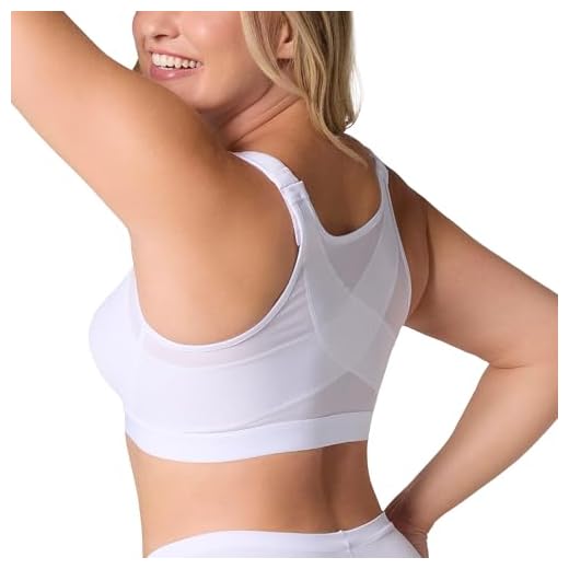 Leonisa Women's Posture Corrector Wireless Back Support Bra, White, 40D