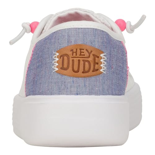 Image of Hey Dude Cody (LTT) Craft Linen Women's Shoes, Crafted Mix Eyelet White, Size 7
