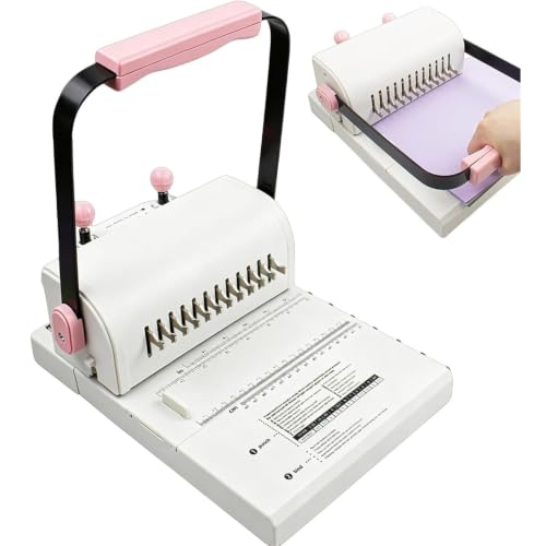 Universal Cinch Book Binder,Small Craft Tool Compatible,2:1 Spiral Binding Machine with Slide Ruler,20 Sheet Punch Capacity and Compatible with Wire or Spiral Coils,for DIY Notebooks - Image 8