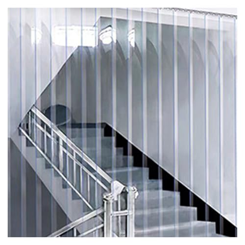 QHLTY Lamas Verticales PVC Persianas, Cortina De Tiras Transparente Completa para Congeladores, Refrigeradores, Almacenes, Tiendas, Nacidos, Fábricas(135x250cm)