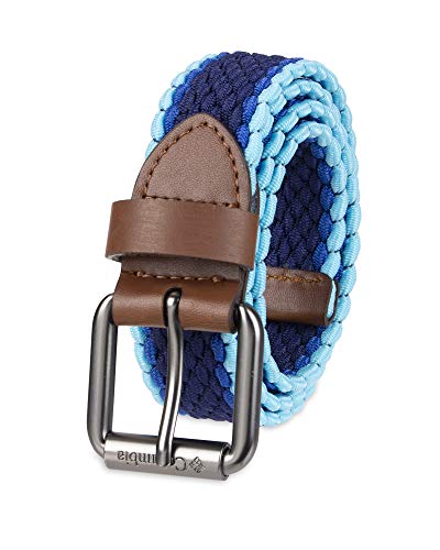 Columbia Boys' Big Woven Stretch Belt, Blue, Small (22-24)
