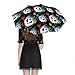 CWECVWE Compact Automatic Folding Umbrella, Sun Rain Protection Black Coating, Fashion Printed Style, Unisex Essential for Camping Shopping Work Trips Splash Ink Panda