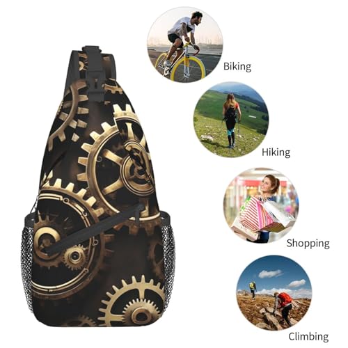 Mochila de pecho urbana para viaje y senderismo, negro miniatura 6