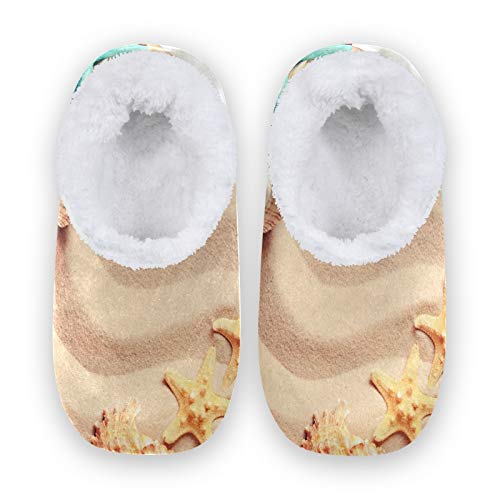 TropicalLife JNlover Beach Starfish Seashell - Pantuflas para casa con parte trasera cerrada,...
