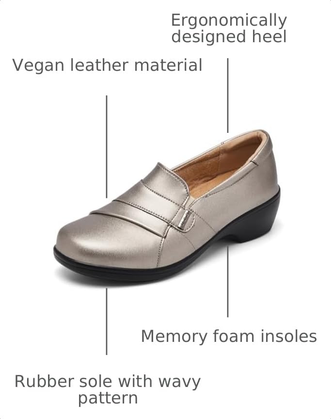 Image of UZB Loafers for Women Dress Shoes Low Heel Slip On Shoes Casual Work Office Dressy Shoes
