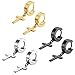 Flongo Men's Womens Vintage Stainless Steel Gold Cross Dangle Hinged Hoop Earrings, Stainless Steel Hoop Huggie Earrings Cross Drop Dangle Earrings