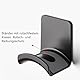 2 Stück Kopfhörer Halter Klebeband - Premium Kopfhörer Haken Wandhalterung mit Starkem Klebeband, Universeller Ohrhörer Aufhänger für Schreibtisch, Wand, Monitor, Gaming Kopfhörer, Kabel (TPU, Schwarz