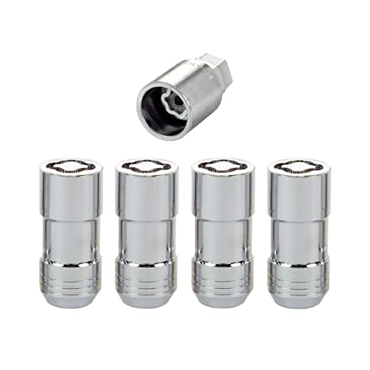 MCGARD 24210 Chrome Cone Seat Wheel Locks (M14 x 1.5 Thread Size) - Set of 4