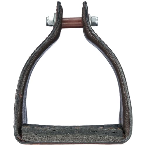 Tough 1 Leather Covered Padded Endurance Stirrups B