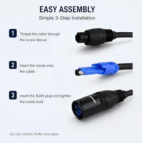 Conector Toronce RJ45 Ethercon Cable Mount NE8MX 10 Pack miniatura 5