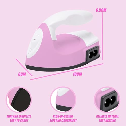 Mini Transferpresse, Mini Heizpresse Plottermaschine für Transfer-Vinyl-Projekte, Mini Bügeleisen Presse für DIY-Kleidung,T-Shirts,Schuhe,Taschen und Hüte