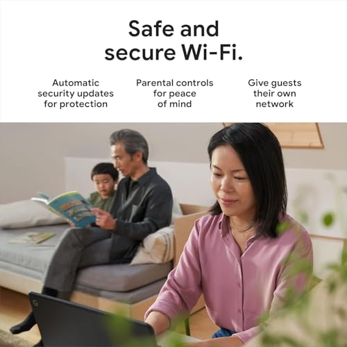 Google Nest WiFi Pro - Wi-Fi 6E - Reliable Home Wi-Fi System with Fast Speed and Whole Home Coverage - WPS - Mesh Router - Non-Retail Packaging - Fog