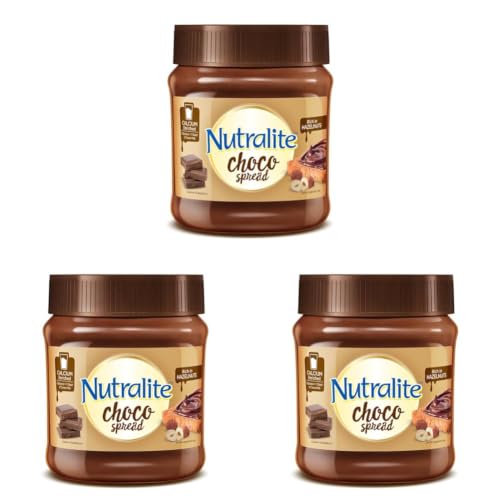 Image of Nutralite Choco Spread 275 G|Enriched With Milk Calcium|Premium Chocolate&Real Hazelnuts|Tasty&Healthy Chocolate Spread|Guilt-Free Snacks|For Tasty&Healthy Breakfast|Used As A Dip&Spread (Pack of 3)