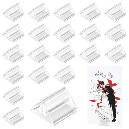 Joxessaien Hochzeit Tischkartenhalter Acryl, 60 Stück Kartenhalter Tisch, Kartenaufsteller für Geburtstagsfeiern und Feiertagsfeiern