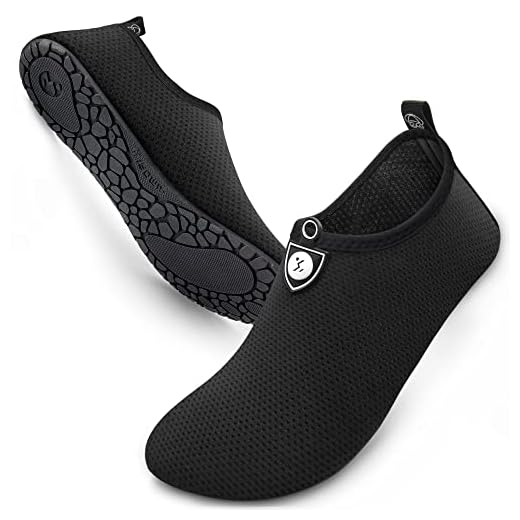 SIMARI Wasserschuhe Damen und Herren, schnelltrocknend, Barfuß, für Outdoor, Strand, Schwimmen, Sport, Yoga, Schnorcheln 202 dot Black 40 SWS001