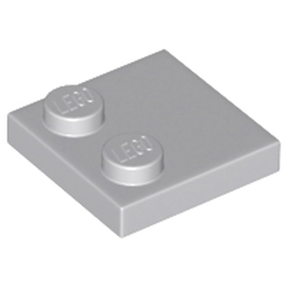 LEGO Tile 2 x 2, Modified with Studs on Edge, Part 33909, Part 33909, Choose Your Colour (Light Bluish Gray, 50, count)