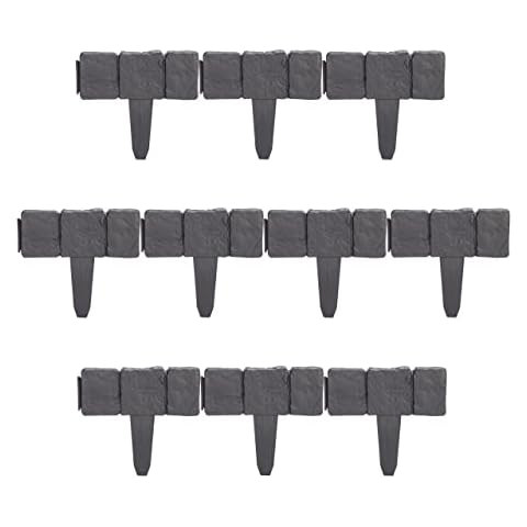 Relaxdays 10 Piece Garden Edging Set Cover