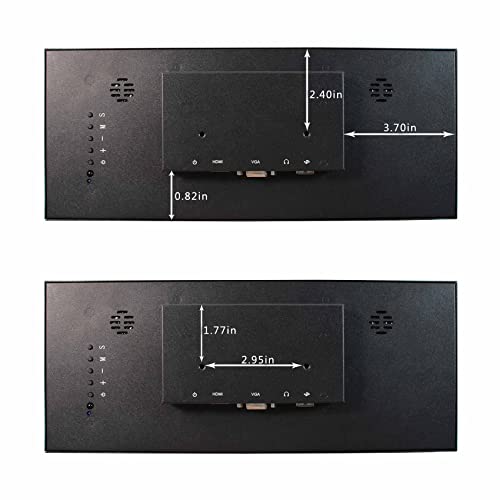 Image of VSDISPLAY 12.3'' 1920x720 Stretched Bar LCD Monitor with USB VGA Video Port | VS123ZJ01A,Dual Speakers,As Extra Secondary Display
