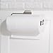 Over-The-Cabinet Paper Towel Holder For Kitchen (Satin Nickel), By Home Basics | Steel Paper Towel Holder For Cabinet Door
