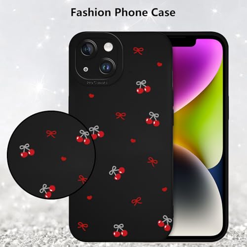 Coque esthétique iPhone 14 tendance cerise pour look de lycéenne