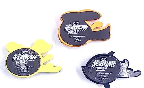 Monogram Conjunto de ímãs de 3 peças para meninas superpoderosas – Ímã de espuma 3D com bolhas, flor