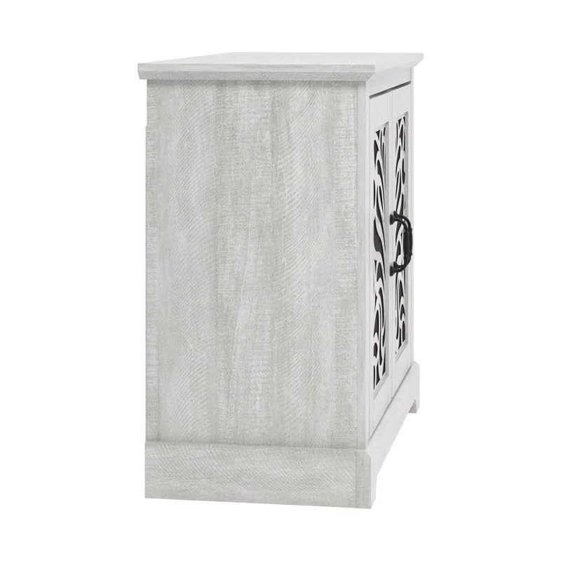 Image of Handicraft Accent Cabinet for Living Room, Mango Wood & Engineered Wood Storage Cabinet, Carved Design, Multiple Styles, 30 x 15 x 30 inches (HOB-Design-5)