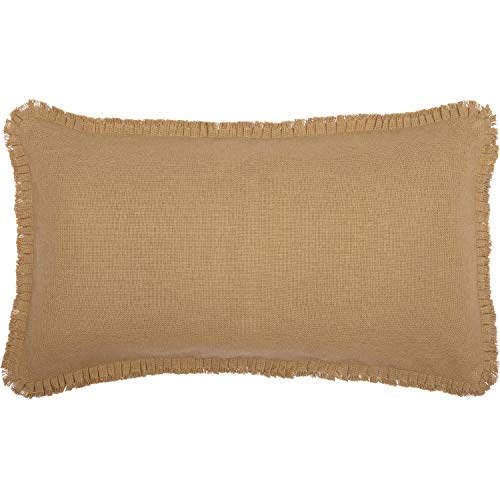 VHC-Brands-Burlap-Fringed-w-Ruffle-Collection-100-Cotton-Coordinating-Farmhouse-Bedding-Pillow-Sham-King-Standard-3-Color-Choices-King-Sham-21×37-Tan VHC Brands Burlap Fringed w Ruffle Collection 100 Cotton Coordinating Farmhouse Bedding Pillow Sham King Standard 3 Color Choices King Sham 21×37 Tan