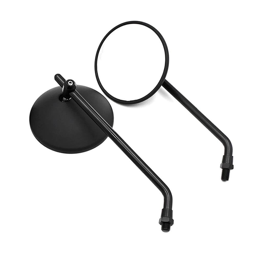 Rétroviseurs Latéraux Ronds Pour Moto Pour Royal Enfield Pour Continental GT Pour Interceptor 650 Noirs 10 Mm Ensemble rétroviseurs de moto(Fibre de carbone)