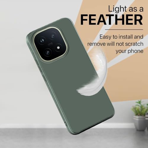 Image of Back Cover for iQOO 15 5G | Full Camera Protection | Premium Liquid Silicon Case | Flexible Bumper Case for iQOO 15 5G (Military Green)