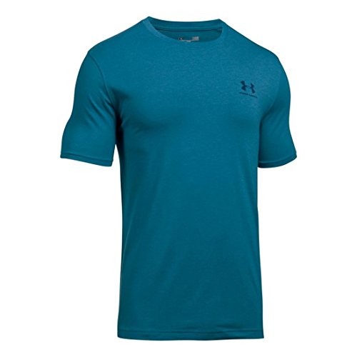 Image of Under Armour Men's Round Neck T-Shirt (190510254779 1257616 X-Large Bayou Blue /Midnight Navy)
