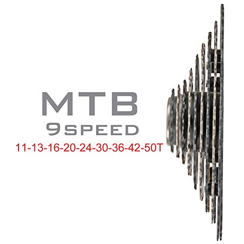 JFOYH 9 Speed Cassette Mountain Bicycle Freewheel 11-50T Fit for Sram/Shimano, Except for XD and Micro-Spline - Thumbnail 3