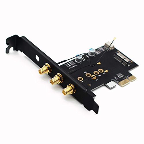 HUYUN BCM94360CSAX / BCM943602CS / BCM94331csax Adaptador WLAN a PCI-e 1x 16x para Desktop con antena WiFi de 6dBi para Hackintosh/Windows 7/8/10 miniatura 2