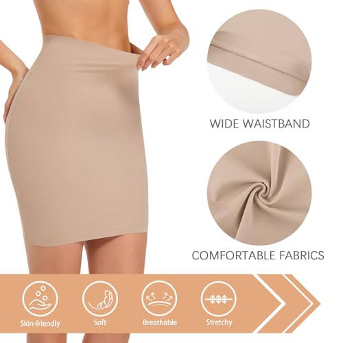 ONEW Shapewear Slips For Under Dress Half Slip Dress Tummy Control Seamless Slip Skirt Body Shaper For Women4