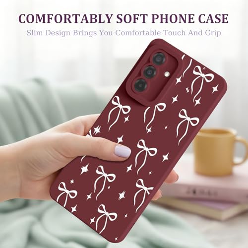 CASBST for Galaxy A36 5G Phone Case, Printed Silicone, Bow Star - image 3