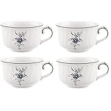villeroy boch luxembourg Lieferumfang: 4 Stück CREAFLOR 4er Set Teetassen Vieux Luxembourg für 200ml weiß blau Villeroy & Boch