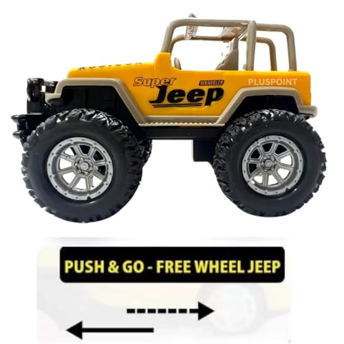 Image of PLUSPOINT Monster Jeep Truck Car Toy Friction Powered 4x4 Mini Rock Crawler, Off Road Set of 3 Cars Crawler 360� Rotating Monster Truck Toys for 3-5 Year Old Boys and Girls - Toddler Car Toys Gifts