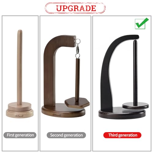 model magnetic pendulum wooden yarn holder for crochetingyarn storage organizer with yarn spinner for ballsdelightful surprise gift for knitting lovers by artowell ebony-colored